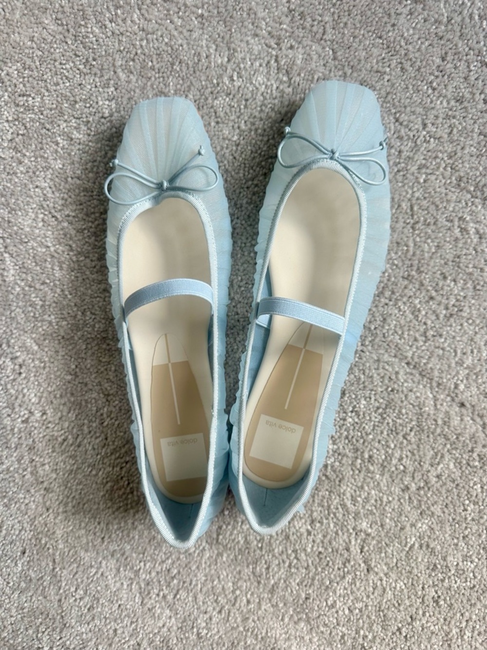 Dolce Vita Light Blue Ballet Flats with Mary Jane Strap